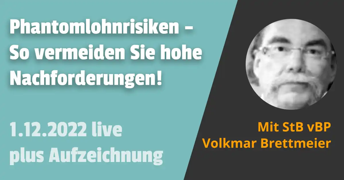 Phantomlohnrisiken. Phantomlohm – was ist das? Der Dozent erläutert es und zeigt, welche Konsequenzen sich daraus ergeben. Darüber hinaus werden klare Handlungsempfehlungen ausgesprochen, so dass hohe Nachzahlungen in den sozialversicherungsrechtlichen Prüfungen der Vergangenheit angehören.